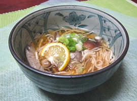 きのこと切干大根で蕎麦風