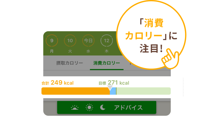 「消費カロリー」に注目！